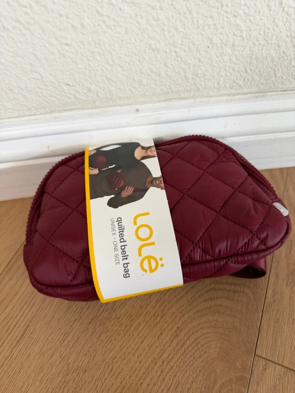 Lolë Quilted Belt Bag - Deep Burgundy unisex